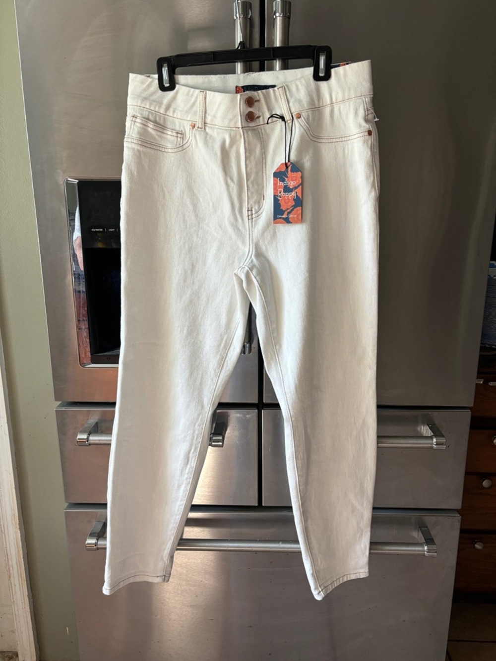 Indigo poppy White High-Rise Skinny Jeans